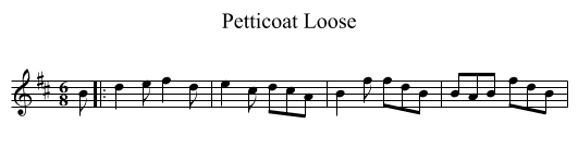 Petticoat Loose - staff notation