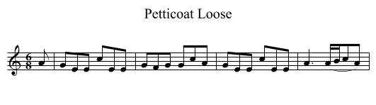 Petticoat Loose - staff notation
