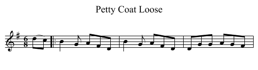 Petty Coat Loose - staff notation