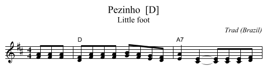 Pezinho  [D] - staff notation