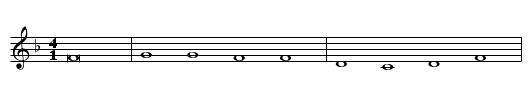 Pfingstlied - staff notation