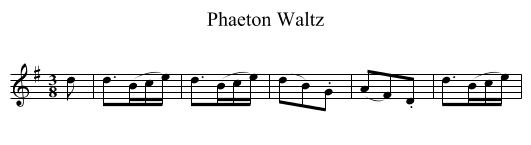 Phaeton Waltz - staff notation