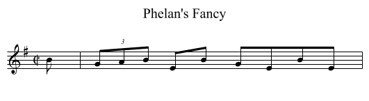 Phelan's Fancy - staff notation