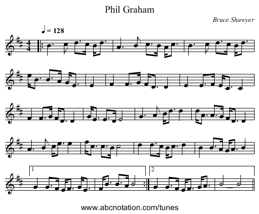 Phil Graham - staff notation