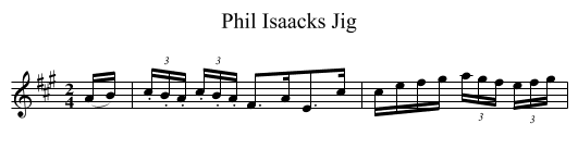 Phil Isaacks Jig - staff notation