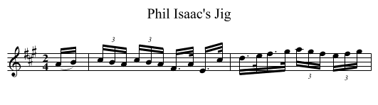 Phil Isaac's Jig - staff notation