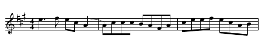Phil Murphy's in A - staff notation