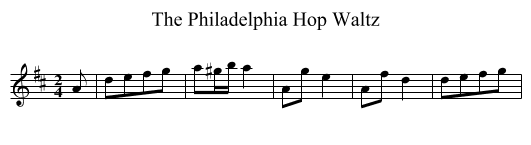 Philadelphia Hop Waltz, The - staff notation