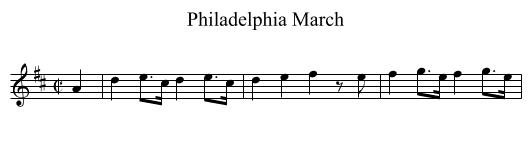Philadelphia March - staff notation