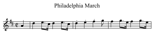 Philadelphia March - staff notation