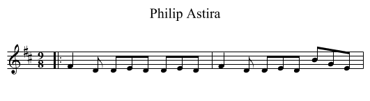 Philip Astira - staff notation