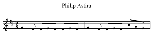 Philip Astira - staff notation