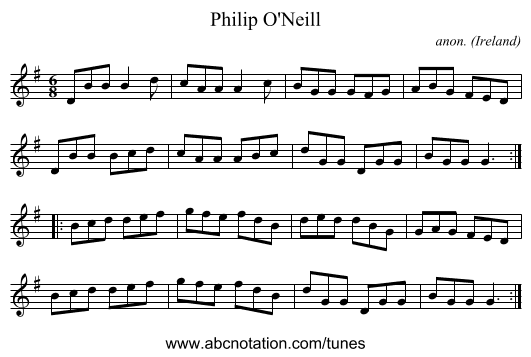 Philip O'Neill - staff notation