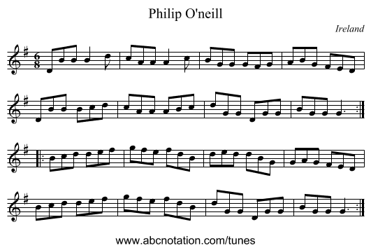 Philip O'neill - staff notation