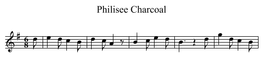 Philisee Charcoal - staff notation