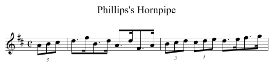 Phillips's Hornpipe - staff notation