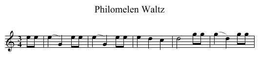 Philomelen Waltz - staff notation
