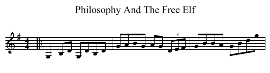 Philosophy And The Free Elf - staff notation