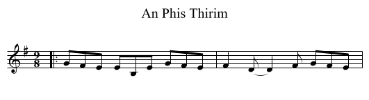 Phis Thirim, An  - staff notation