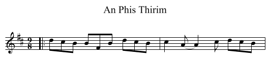 Phis Thirim, An  - staff notation