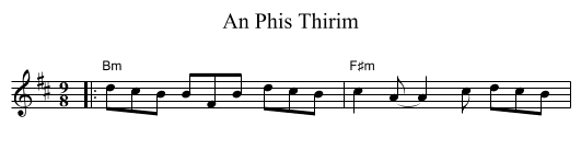 Phis Thirim, An  - staff notation