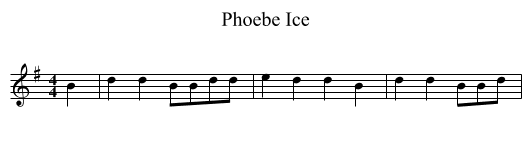Phoebe Ice - staff notation