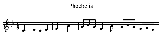 Phoebelia - staff notation
