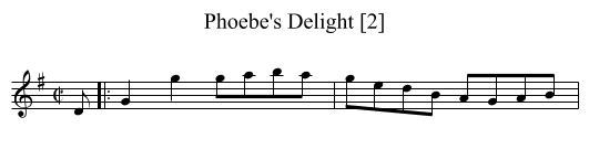 Phoebe's Delight [2] - staff notation