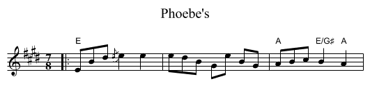 Phoebe's - staff notation