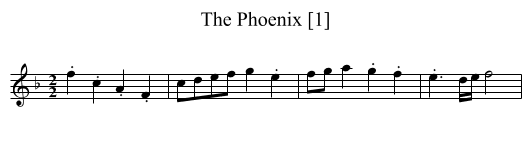 Phoenix [1], The - staff notation