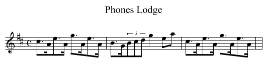 Phones Lodge - staff notation