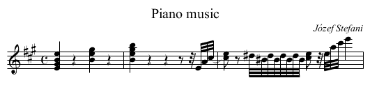 Piano music - staff notation