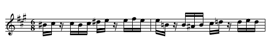 Piano Sonata No. 11 in A major, K 331 (300i), mvmt. 1b - staff notation