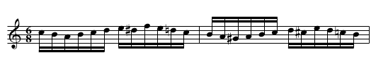 Piano Sonata No. 11 in A major, K 331 (300i), mvmt. 1d - staff notation