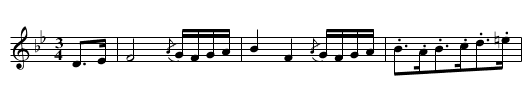 Piano Sonata no. 11 in B♭ major, Minuetto - staff notation