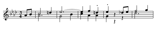 Piano Sonata no. 12 in A♭ major, Allegro molto - staff notation