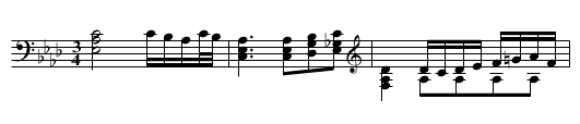 Piano Sonata no. 13 in E♭ major, Adagio - staff notation