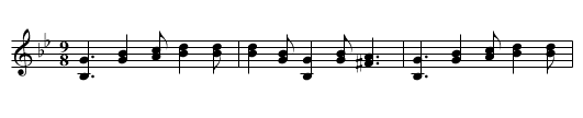 Piano Sonata no. 25 in G major, Andante - staff notation