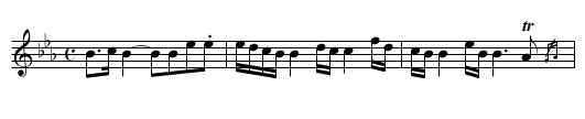 Piano Sonata No. 4 in E♭ major, K 282 (189g), mvmt. 1 - staff notation