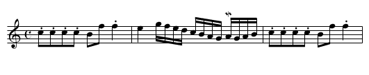 Piano Sonata No. 5 in G major, K 283 (189h), mvmt. 2 - staff notation