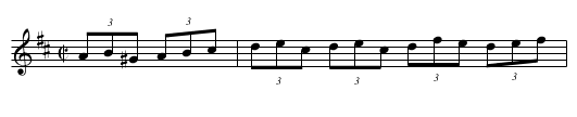 Piano Sonata No. 6 in D major, K 284 (205b), mvmt. 3b - staff notation