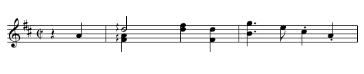 Piano Sonata No. 6 in D major, K 284 (205b), mvmt. 3e - staff notation