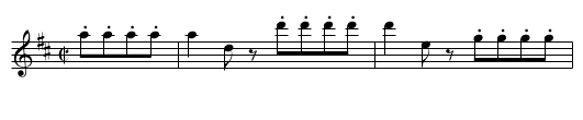 Piano Sonata No. 6 in D major, K 284 (205b), mvmt. 3f - staff notation