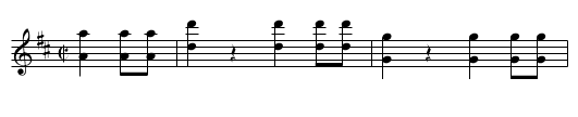 Piano Sonata No. 6 in D major, K 284 (205b), mvmt. 3i - staff notation