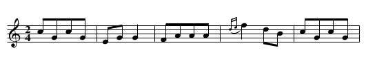 Pibden's Fancy - staff notation