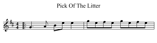 Pick Of The Litter - staff notation