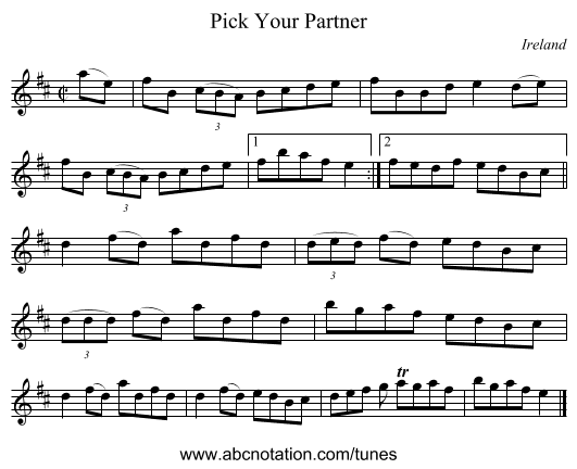 Pick Your Partner - staff notation