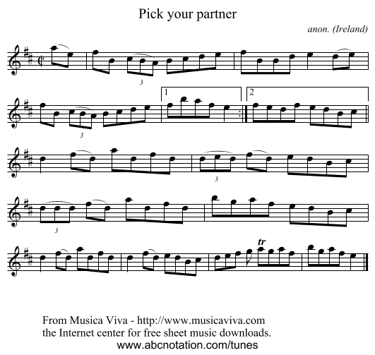 Pick your partner - staff notation