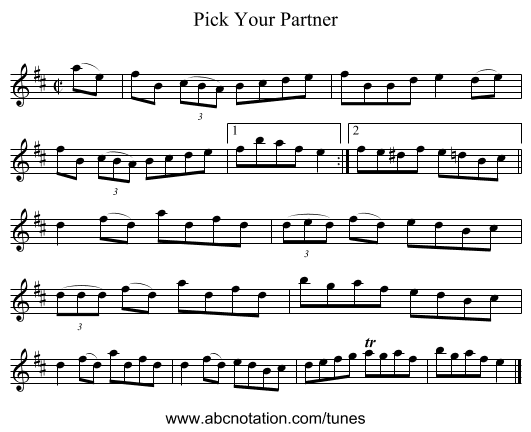 Pick Your Partner - staff notation