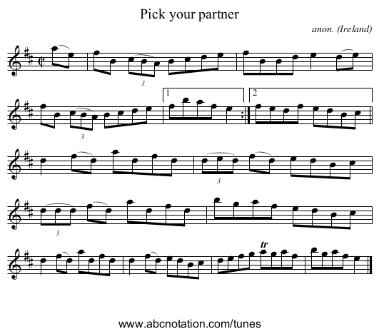 Pick your partner - staff notation